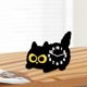 thumbnail image 1 of Tablero de mesa Reloj de gato no titulando el escritorio de la casa del escritorio de la casa Reloj analógico de repisa de la repisa del dormitorio, 1 of 10