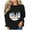 Black, variant on MIUOWANP Women's Long Sleeve Tops Christmas Fashion Women's Casual Long Sleeve Printed Ladies Sweatshirts Tops