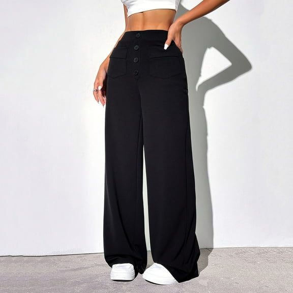 Women High Waist Wide Leg Jeans Casual Baggy Straight Long Pants Denim Pants Full Length Trousers