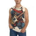 thumbnail image 1 of Fotbe Samurai Frog Guitar Men's Camiseta sin Mangas Estampada para Hombres, Playera Casual para Gimnasio, Entrenamiento, Playa-Large, 1 of 7