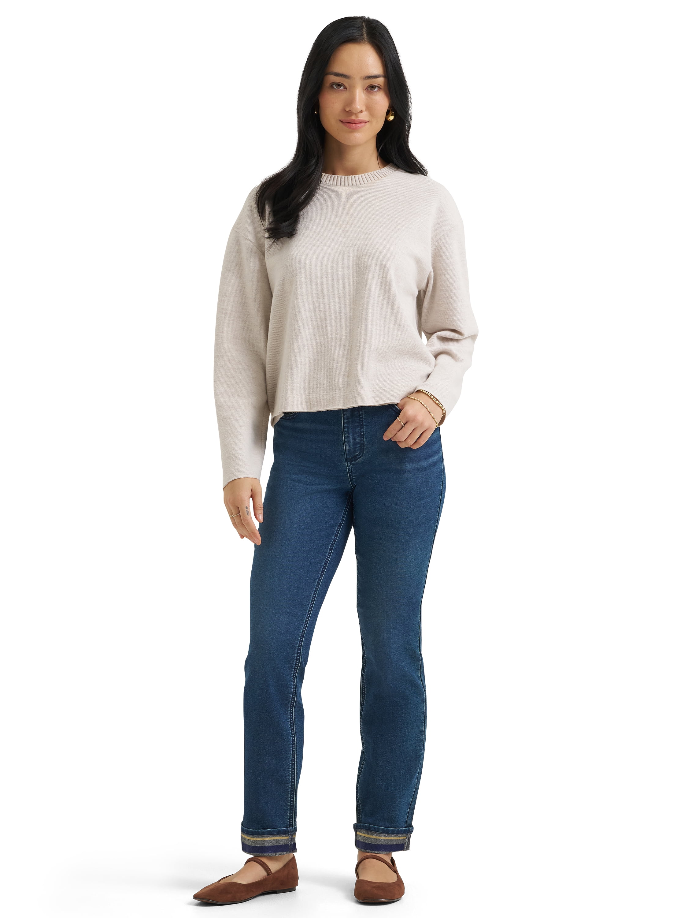 Lee® Women's Legendary Lined Straight Leg Denim Jeans