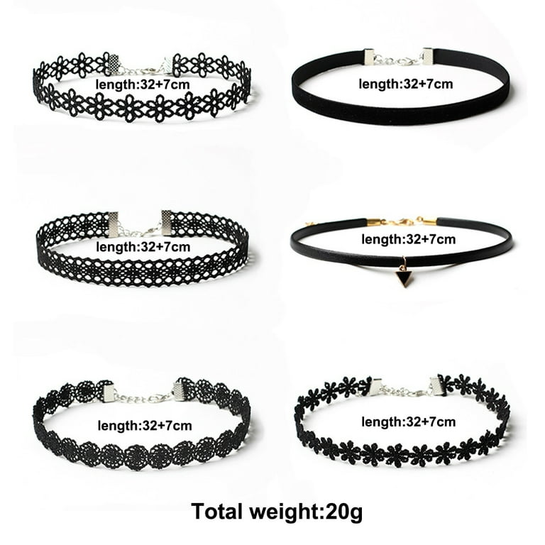 Black Choker 90s Choker 90 Necklaces Black Velvet Choker Set