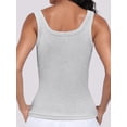 thumbnail image 5 of ANRABESS Womens Sleeveless Scoop Neck Tank Top Ribbed Fitted Summer Basic Slim Cute Tops 2026 Light Gray XX-Large, 5 of 8