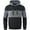 Black, variant on Men's Pullover Hoodies Plaid Jacquard with Zipper Kanga Pockets Color Block Long Sleeve Drawstring Casual Hooded Sweatshirt Dark blue L