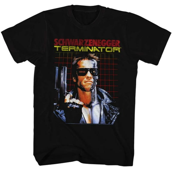 Terminator Grid Black Adult T-Shirt 4Xlt