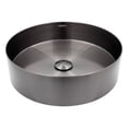 thumbnail image 1 of Ovalin Lavabo Redondo Rubinett Acero Inoxidable 304 Negro Super Lujo, 1 of 5
