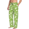 thumbnail image 2 of Xecao Green White Flowers Men's Straight Lounge Pajama Pants: The Ultimate in Comfortable Sleepwear, 2 of 9