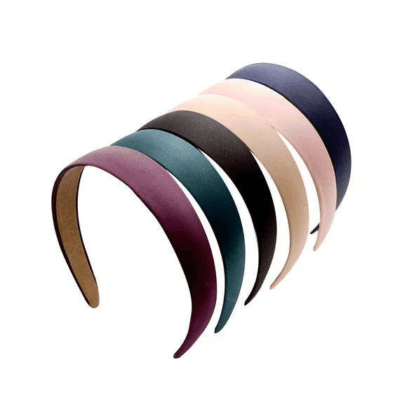 6 Pcs Wide Anti-slip Fabric Headbands Multi-color Fashion Hair Bands for Women Girls