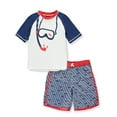 thumbnail image 2 of Boys' Fish Print Rash Guard 2 Piece Set, 2 of 2