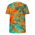 thumbnail image 6 of Sexlip Womens Short Sleeve Blouse Tropical Plant Print Crew Neck Loose Sleeve Soft Fabric Relaxed Silhouette for Casual Outings Orange XL, 6 of 7