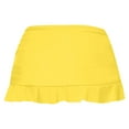 thumbnail image 4 of Women's Low Waist Ruched Ruffle Swim Skirt - with Hipster Bikini Bottom - for Beach & Pool, 4 of 4