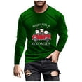 thumbnail image 2 of Donemore Men's Christmas Reindeer Print Casual Long Sleeve Shirt Soft Polyester-Cotton Blend Loose Fit Top for Holiday & Daily Wear, 2 of 5