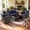 Gray/Blue, variant on Gasee 4PCS Patio Rattan Conversation Furniture Set Outdoor Gray/Blue Cushion