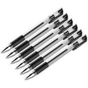 Helect Rollerball Fine Point, Black Ink, 6 Pack Pens