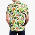 thumbnail image 4 of Daiia Vegetables2 Pattern Men’s Polo Shirts,Solid Deck Shirt,Classic Fit, Breathable Cotton Polo for Casual and Sport Wear-3X-Large, 4 of 9