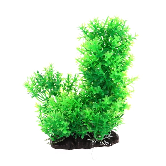Unique Bargains 1 Pcs Aquarium Plants Tree Decorations Fish Tank Aquatic Plant Green 6.3"