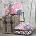 thumbnail image 2 of Phantoscope New Living Series Duplex Printing Decorative Throw Pillow Covers, 18" x 18", Pink and Blue, Set of 4, 2 of 6