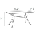 thumbnail image 6 of Luxury Commercial Living 55" Gray Solid Rectangular Patio Dining Table, 6 of 6