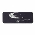 thumbnail image 1 of Hello Computer Mouse Pad, Astronaut Says Hello Swing on Sleeping Crescent Night and Stars Funny Doodle, Rectangle Non-Slip Rubber Mousepad Large, 31" x 12" Gaming Size, White and Indigo, by Ambesonne, 1 of 2