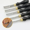 thumbnail image 4 of MesaSe Leather Edge Bevelers, with Polished Ebony Handle Leather Edge Tool, French Wide Mouth Sharp Leather Skiver Edge, 4 of 5