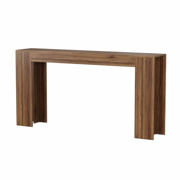 Cterwk 62.99 inch Rectangle Wood Console Table Sofa Table for Living Room, Hallway, Kitchen, Brown