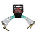 thumbnail image 2 of Pig Hog Instrument Cables Lil Pigs Cables de conexión de 6 pulgadas (paquete de 3) Sea Foam Green, 2 of 2