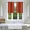 Brick Rust, variant on Gorgeous Home Linen 2pc Short Half Window Foam Lined Backing Grommet Panels Kitchen Tier 28"x 36"(each) Lime Green