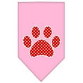 thumbnail image 5 of Pet and Dog Bandana Screen Printed, "Red Swiss Dot Paw", 5 of 10