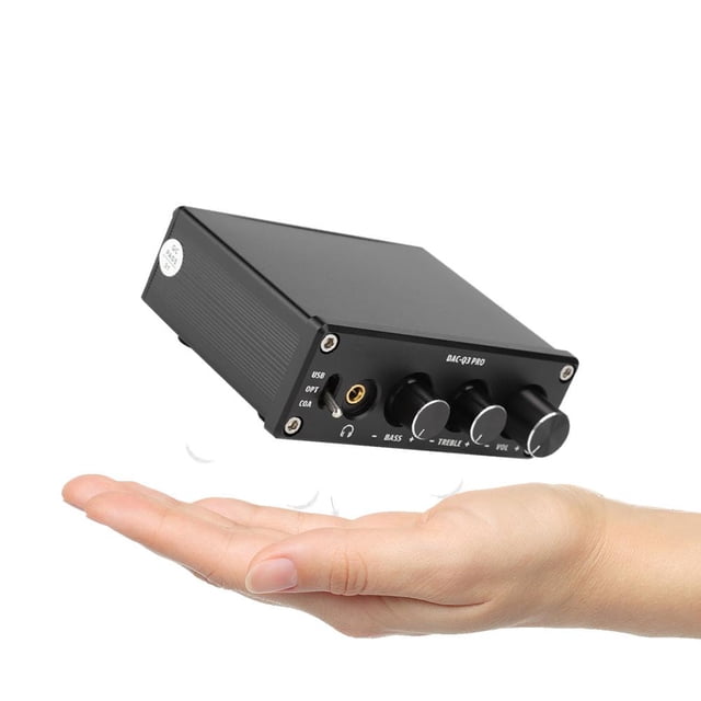 Herwey Audio Decoder USB, AC-Q3 PRO DAC Decoding Audio Decoder with Headphone Amplifier for 3.5MM Headphones
