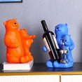 thumbnail image 4 of Toystoory Adornos Decoración Estatua Oso Polar Titular de dibujos animados Estante de vino Personaje Artesanía Muebles Gabinete Recuerdos Hogar Decoración del hogar Azul Toystoory HA078829-03, 4 of 6