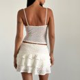 thumbnail image 3 of Gupgi Beige Ruffles Skirts for Women Low Waist Mini Skirt Heart Embroidery Short Skirt, 3 of 6