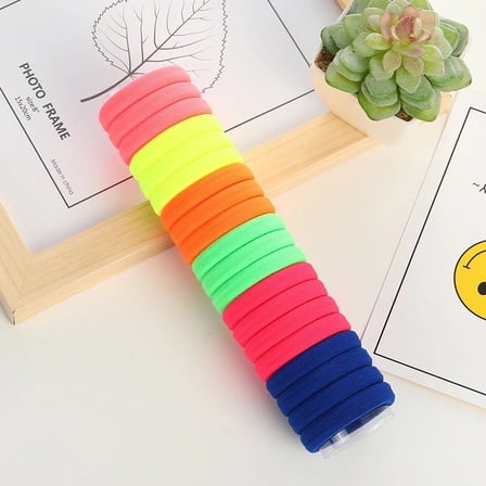 Monebena 100 Pcs Elastic Hair Ties,Baby Hair Ties,Mini Hair Bands  Rubber Bands Colored Girls Ponytail Holders,Cotton Hair Ties for Baby Kids,Colorful