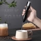 thumbnail image 5 of Batidor eléctrico de leche negro para lattes, batidor de mano para bebidas espumosas, mini espumador para capuchino, frappe, matcha, chocolate caliente, crema de café, 5 of 8