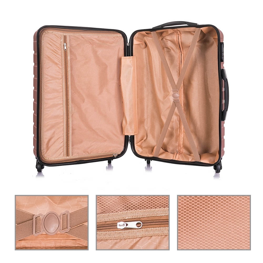 20/22/24''26 Inch Luggage Set,travel Suitcase On Wheels,rolling Luggage,rose  Gold Abs Women Trolley Case,cabin Luggage,carry On