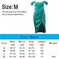 thumbnail image 2 of Vestido de mujer con hombros descubiertos Vestido a media pierna de boda con corsé de corte bajo sexy - Verde Adepaton BST3007144-2, 2 of 7