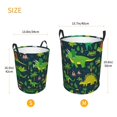 thumbnail image 3 of Sikiie Dinosaurs and Flowers Print Round Dirty Clothes Basket, Waterproof Standing Foldable Storage Basket, for Laundry Room, Bedroom, Bathroom Storage-Medium, 3 of 6