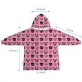 thumbnail image 7 of Pink Pug Puppies Blanket Hoodies for Kids 6-13YR Oversize Wearable Blanket Hoodies for Boys Girls Teens, 7 of 7