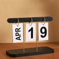 thumbnail image 3 of Standing Flip Desktop Calendar, Vintage Elegance Decorative Desk Calendar , Large Display For Living Room Office, 3 of 8