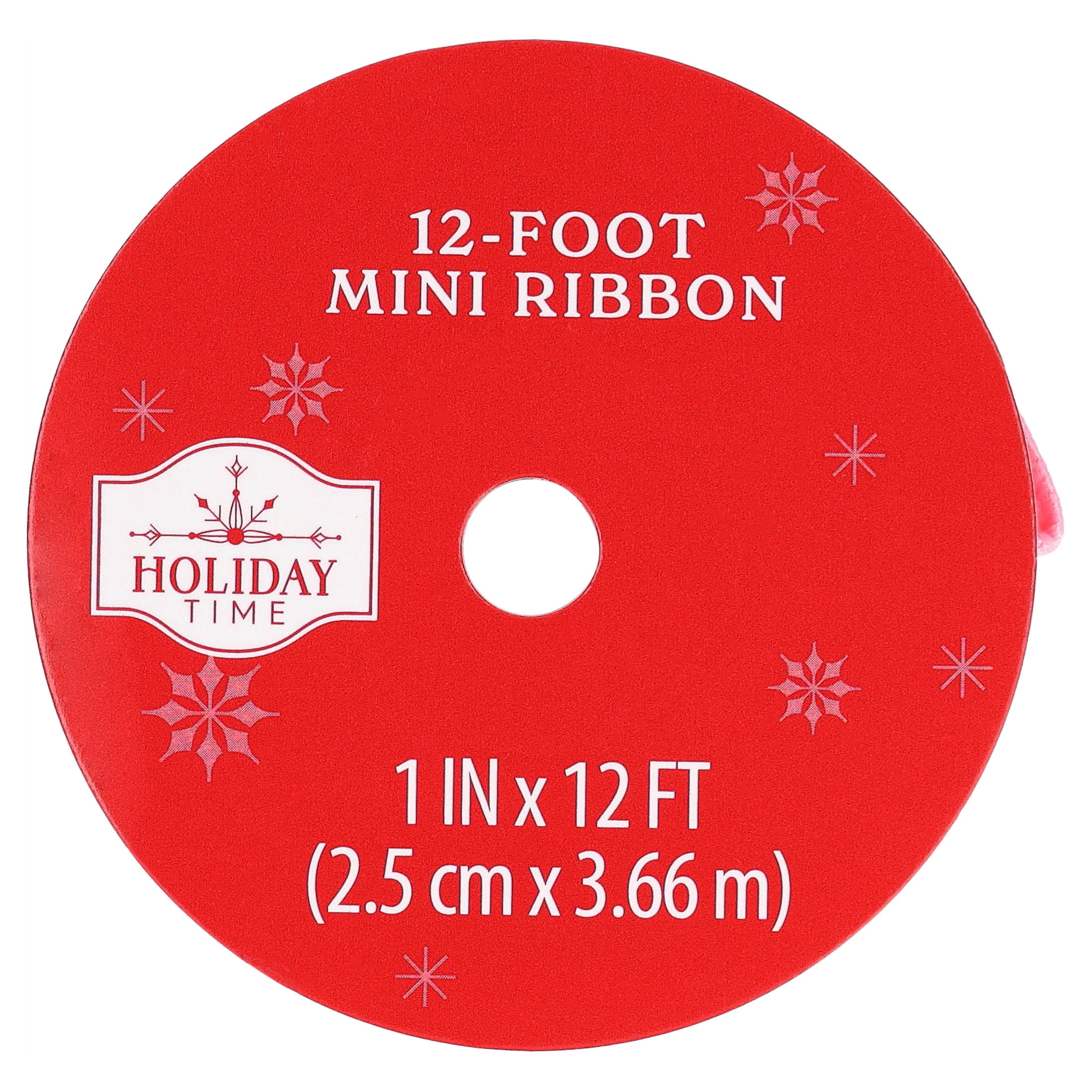 Pink Grosgrain Mini Christmas Ribbon, 1" x 12', by Holiday Time