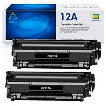 12A Toner Cartridge Black Compatible for HP 12A Q2612A Laserjet 1020 1022 1012 1010 1015 1018 1022n 1022NW 3015 3030 3020 3050 3052 3055 M1005 M1319 M1319F Printer（2-Pack，Black）