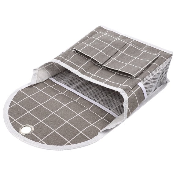 RENACLIPY Bedside Organizer for Bed Grey Hanging Storage Bag 1Pack
