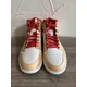 thumbnail image 3 of Ni - ke Size 9.5 - Air Jordan 1 Mid Light Curry Cardinal Red, 3 of 5