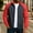 Red, variant on Men's Stand Collar Jacket, Lightweight Polyester-Spandex Blend, Color Block Design with Ribbed Cuffs, Long Sleeve Casual Coat for Outdoor and Everyday Wear
