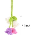 thumbnail image 6 of Car Mirror Hanging Accessories,Cute Car Accessories for Women,Bellflower Hand Knitted Car Pendant,Car Accessories Interior Aesthetic,Rear View Mirror Accessories,Personalized Car, 6 of 12