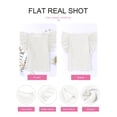 thumbnail image 4 of Asyoly Womens Tops Casual Short Ruffle Sleeve Top Round Neck Knit Striped Shirts Summer Loose T Shirts, 4 of 8