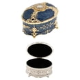 thumbnail image 1 of Joyero Fernando Contenedor de caja de joyería Retro Europeo Oval Azul, 1 of 8
