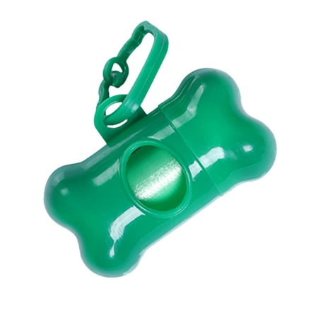 2025 Bone Shape Pet Pick Feeding Bucket with Lid Dog Up Poop Bag Dispenser Accessories for Great Danes Portable Dog Poop Waste Accessories for Small