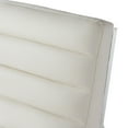 thumbnail image 6 of Noble House Patrick Modern Faux Leather Accent Slipper Chair, White, 6 of 10