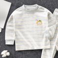 thumbnail image 5 of masbird Little Girls Boys Pajamas Sets Baby 2Pcs Cotton Pjs Kids Long Sleeve Sleepwear 6-12 Months 12-24 Months 2t 3t 4t 5t 6t 7t 8t 9t Children(Grey,6-12 M), 5 of 6