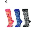 thumbnail image 3 of PULLIMORE 3 Pairs Womens Mens Camo Compression Socks Camouflage Cotton Knee High Athletic Stockings (3 Colors, L/XL), 3 of 5